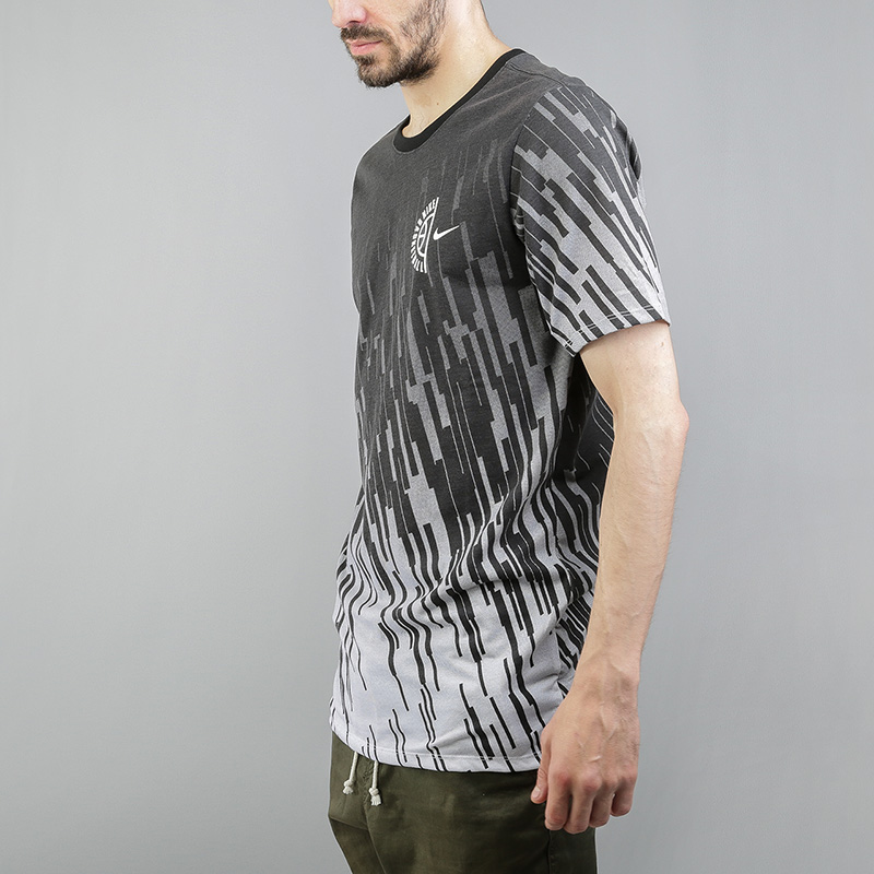 мужская серая футболка Nike Dry Printed 844506-100 - цена, описание, фото 2