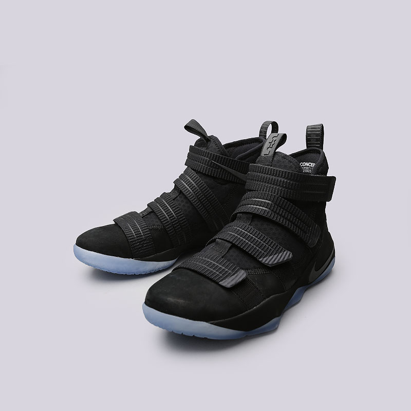 мужские черные баскетбольные кроссовки  Nike Lebron Soldier XI SFG 897646-001 - цена, описание, фото 5
