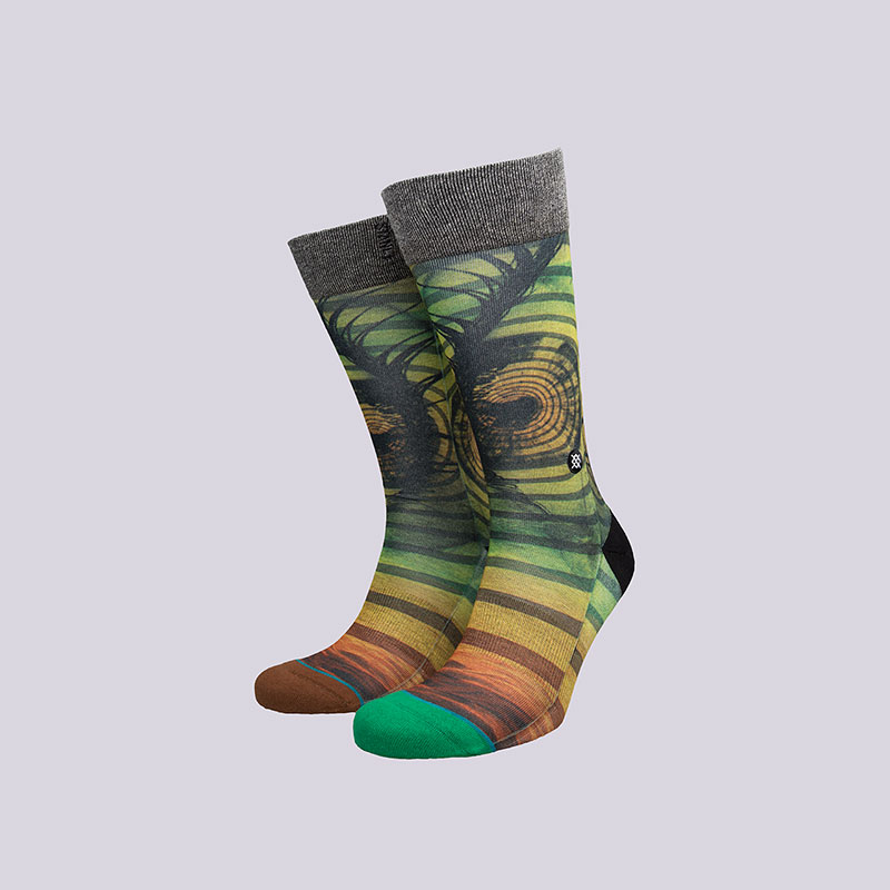 мужские зеленые носки Stance In Depth 847142045892 - цена, описание, фото 1