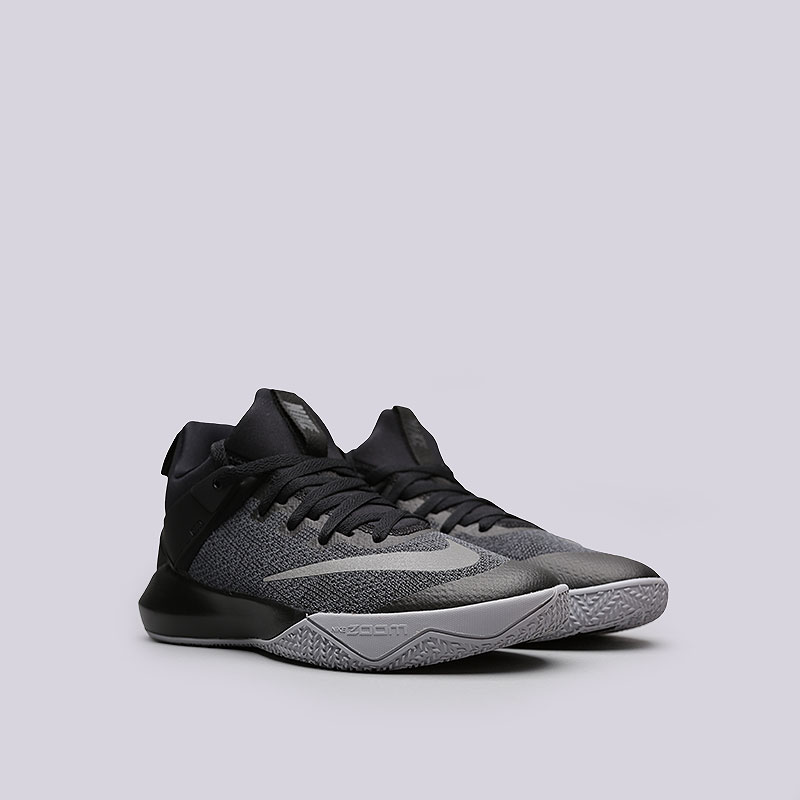 мужские черные баскетбольные кроссовки Nike Zoom Shift 897653-002 - цена, описание, фото 2