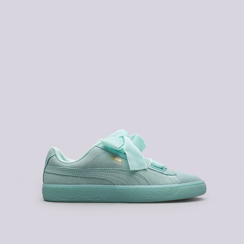 женские голубые кроссовки PUMA Suede Heart Reset Wn's 36322901 - цена, описание, фото 1