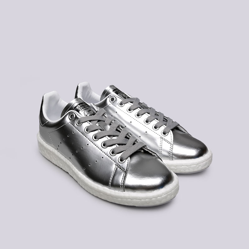 женские серебряные кроссовки adidas Stan Smith W BB0108 - цена, описание, фото 4