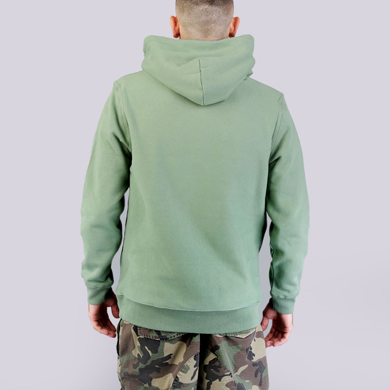 мужская зеленая толстовка Stussy Stock Logo Hood 118242-Green - цена, описание, фото 3