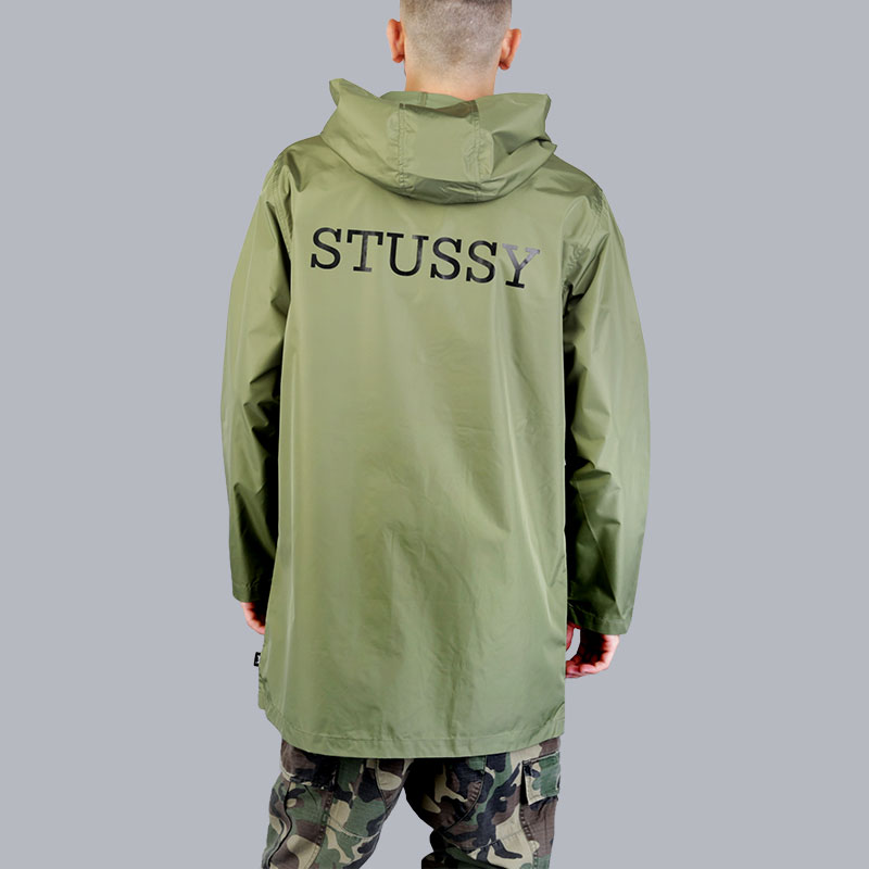 мужская зеленая куртка Stussy Tony Long Hooded Coach Jacket 115352-olive - цена, описание, фото 2
