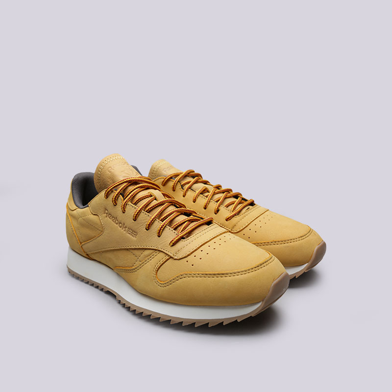 мужские желтые кроссовки Reebok CL Leather Ripple WP BS5204 - цена, описание, фото 4