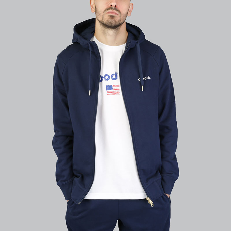 мужская синяя толстовка Reebok TGC FZ Hoody BQ1577 - цена, описание, фото 1