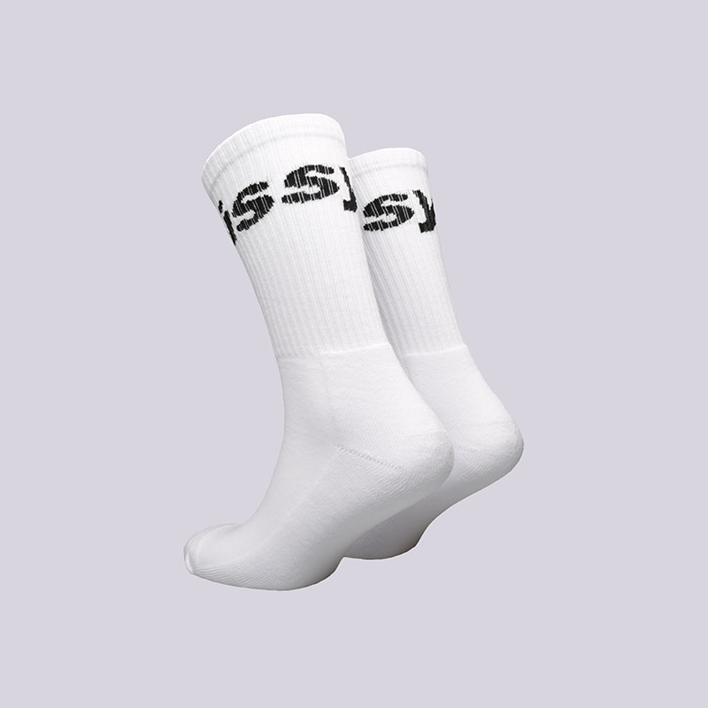 мужские белые носки Stussy Jacquard Logo Socks 138603-White - цена, описание, фото 2