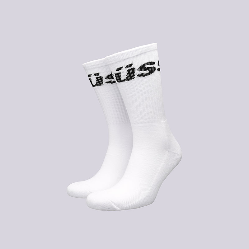 мужские белые носки Stussy Jacquard Logo Socks 138603-White - цена, описание, фото 1