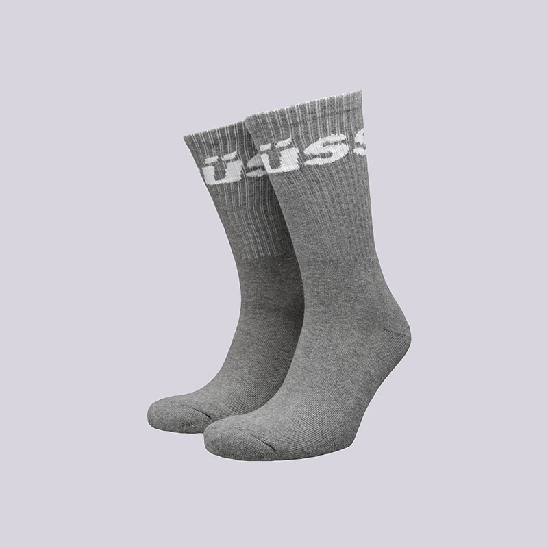 мужские серые носки Stussy Jacquard Logo Socks 138603-Grey-Heather - цена, описание, фото 1