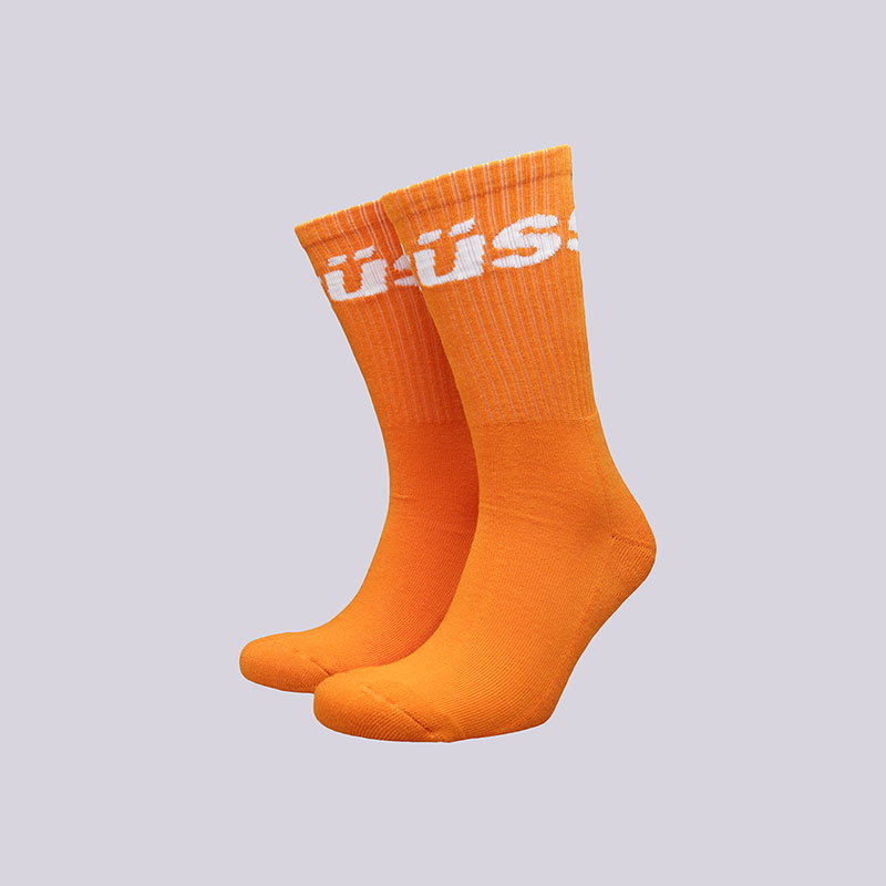 мужские оранжевые носки Stussy Jacquard Logo Socks 138603-Orange - цена, описание, фото 1