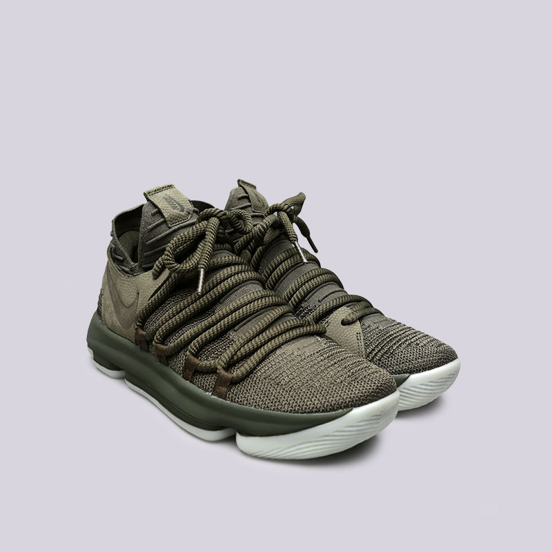 мужские зеленые баскетбольные кроссовки Nike Zoom KD 10 NL 917732-900 - цена, описание, фото 4