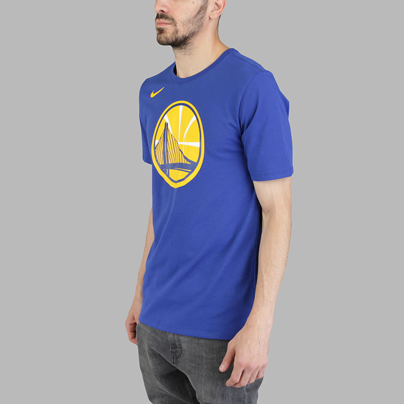 мужская синяя футболка Nike NBA Golden State Warriors Dry Logo 870506-495 - цена, описание, фото 1