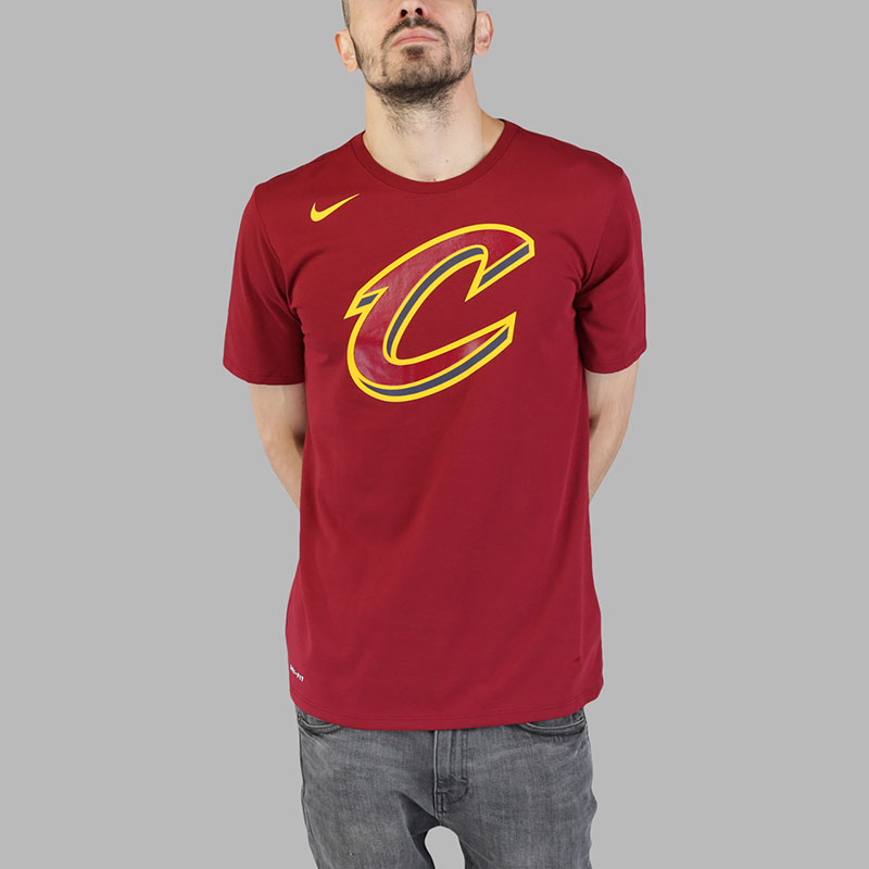 мужская бордовая футболка Nike NBA Cleveland Cavaliers Dry Logo 870498-677 - цена, описание, фото 1