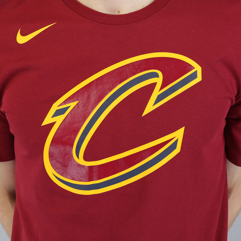 мужская бордовая футболка Nike NBA Cleveland Cavaliers Dry Logo 870498-677 - цена, описание, фото 2