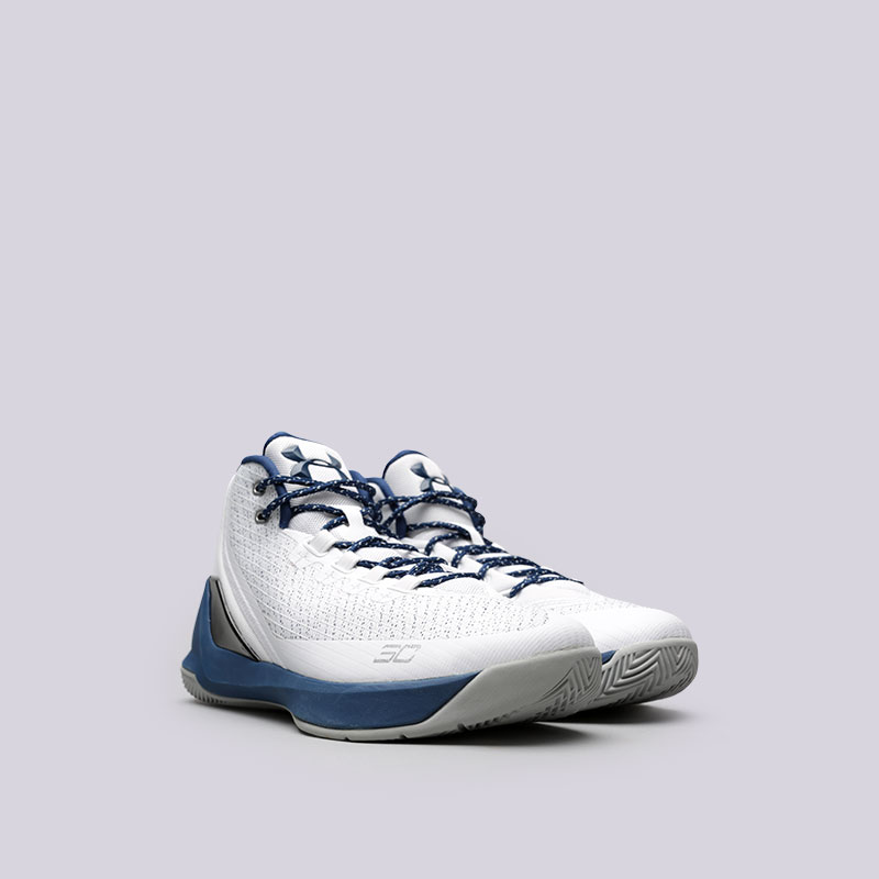 мужские белые баскетбольные кроссовки Under Armour UA Curry 3 1269279-105 - цена, описание, фото 3