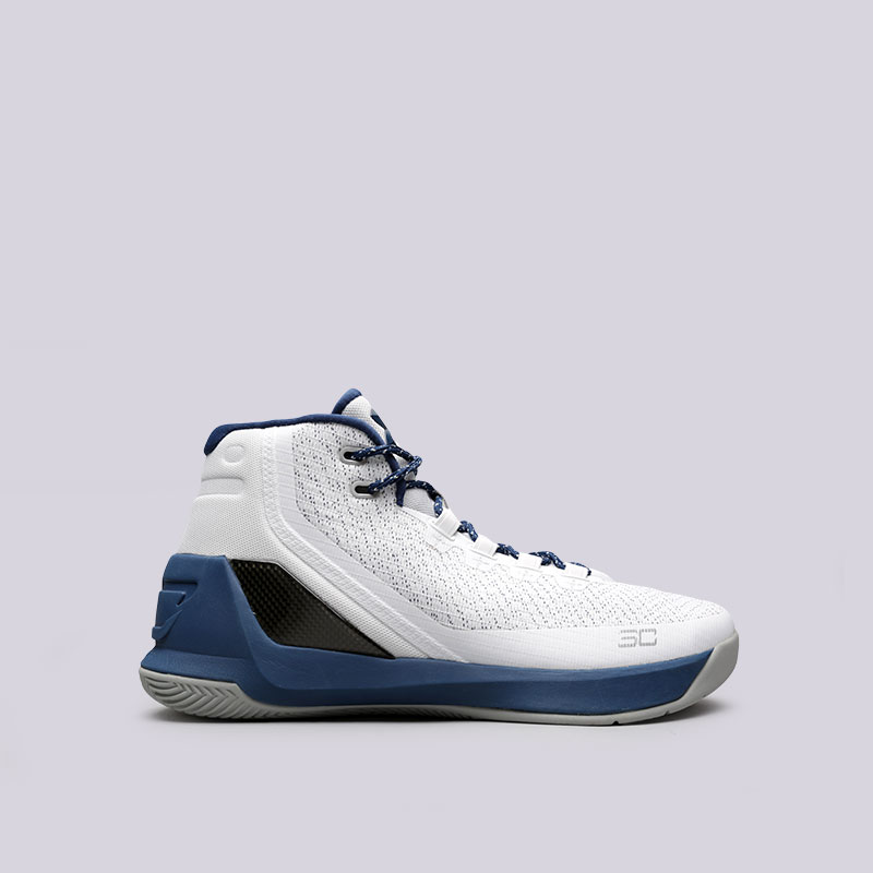 мужские белые баскетбольные кроссовки Under Armour UA Curry 3 1269279-105 - цена, описание, фото 1