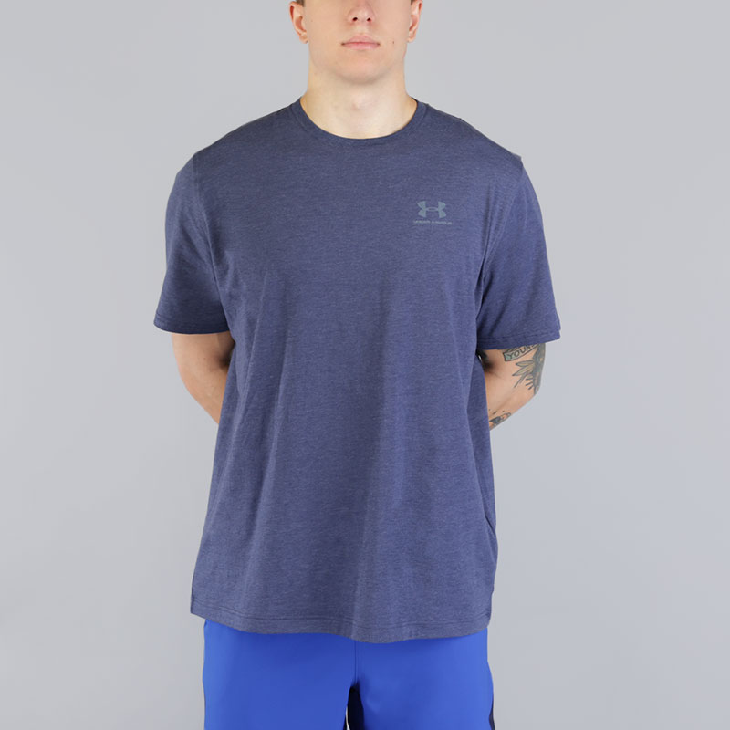 мужская синяя футболка Under Armour CC Left Chest Lockup 1257616-410 - цена, описание, фото 1