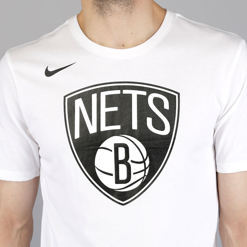 мужская белая футболка Nike Brooklyn Nets Dry Logo NBA T-Shirt 870490-100 - цена, описание, фото 2