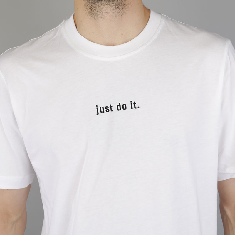 мужская белая футболка Nike NikeLab Essential Just Do It 916214-100 - цена, описание, фото 4