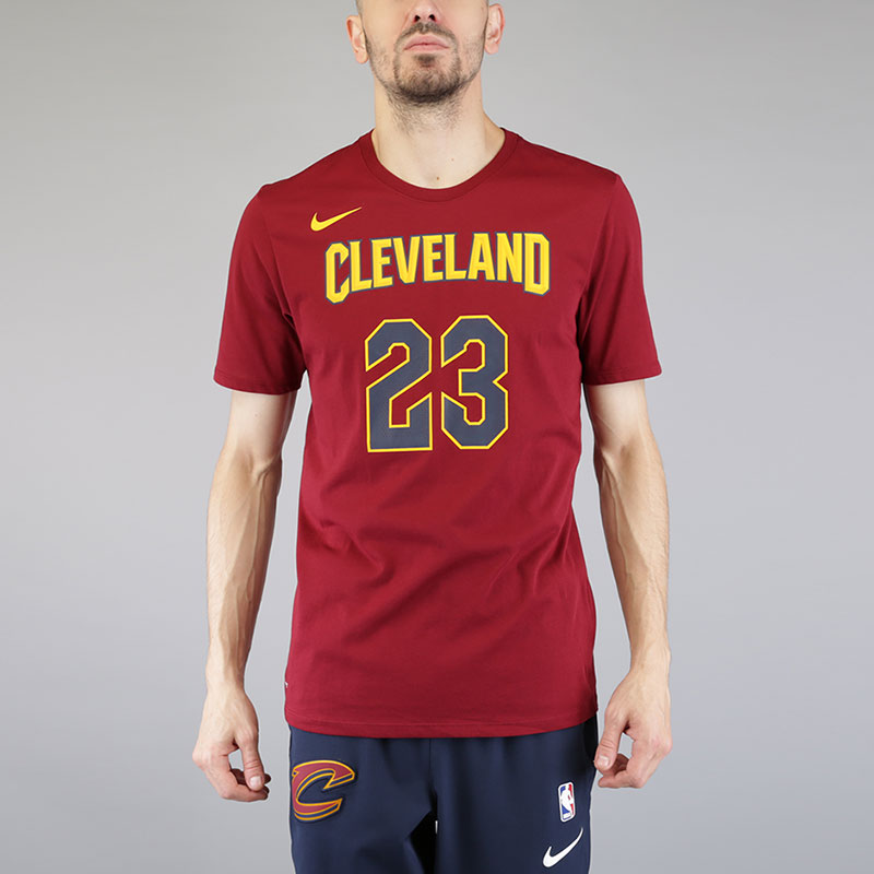 мужская бордовая футболка Nike NBA Cavaliers (James) T-Shirt 870766-680 - цена, описание, фото 1