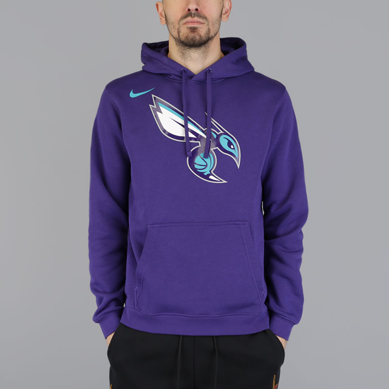 мужская фиолетовая толстовка Nike Hornets Hoodie 881117-566 - цена, описание, фото 1