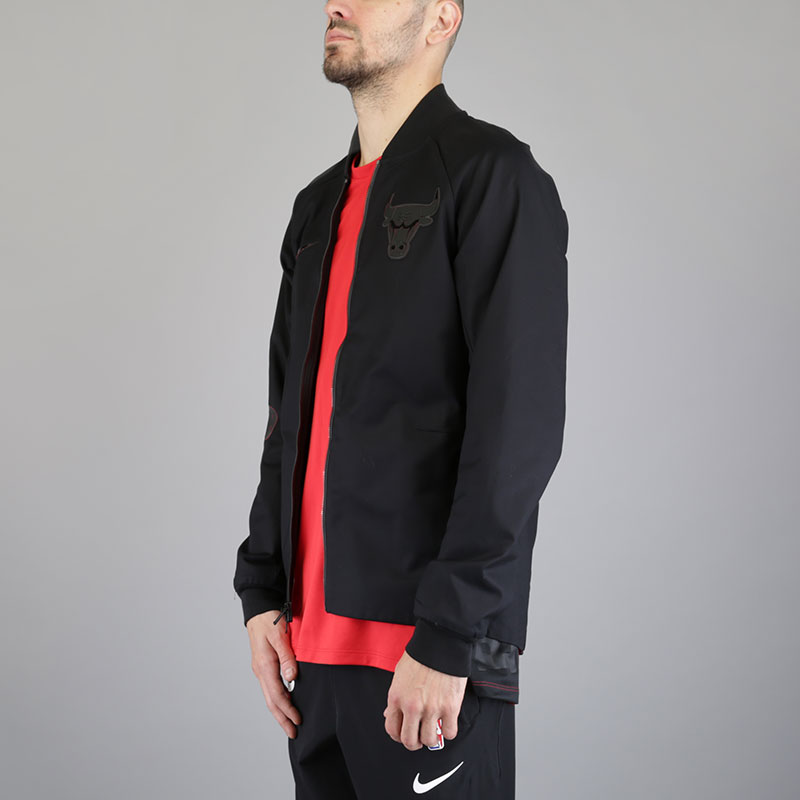 мужская черная куртка Nike Chicago Bulls Modern NBA Varsity Jacket 860789-010 - цена, описание, фото 2