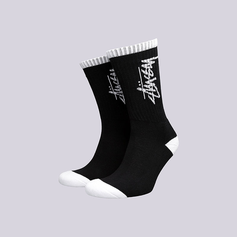 мужские черные носки Stussy Stock Socks 138463-black - цена, описание, фото 1