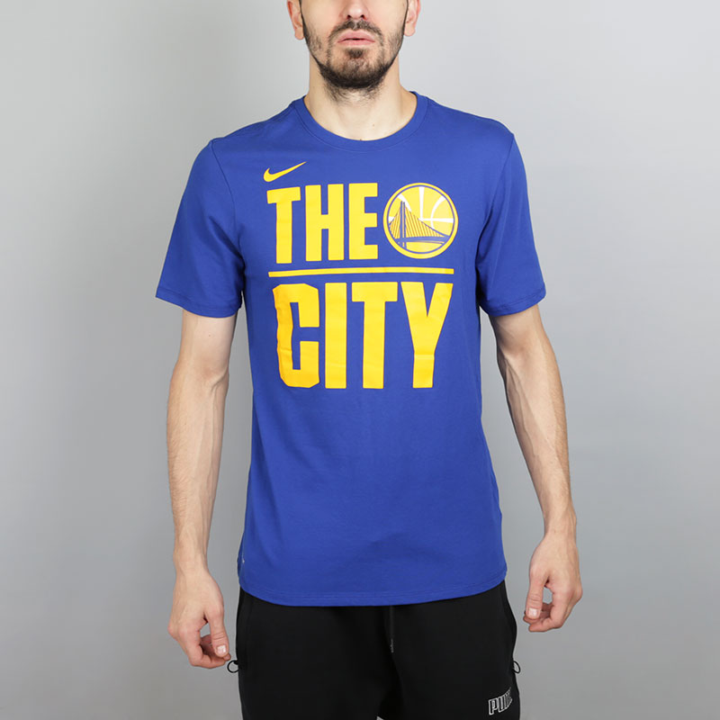 мужская синяя футболка Nike Golden State Warriors Dry 871098-495 - цена, описание, фото 1