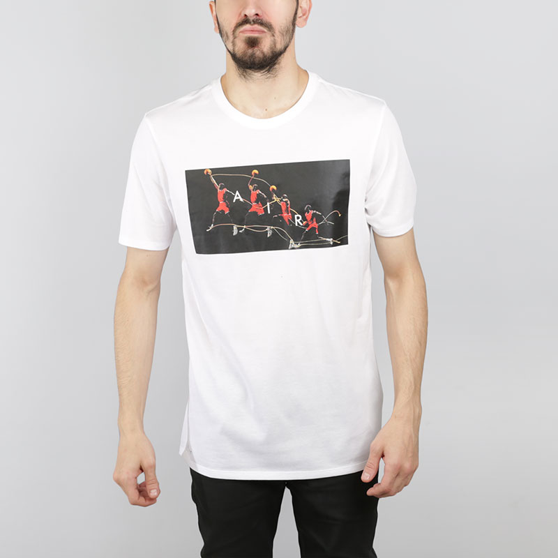 мужская белая футболка Jordan Dry Flight Photo Tee 878382-100 - цена, описание, фото 1