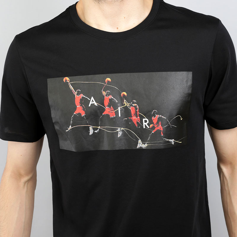 мужская черная футболка Jordan Dry Flight Photo Tee 878382-010 - цена, описание, фото 2