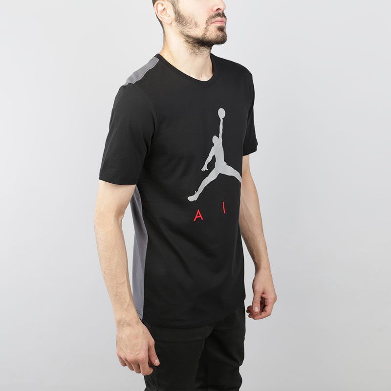 мужская черная футболка Jordan Jumpman Air AA0679-014 - цена, описание, фото 3