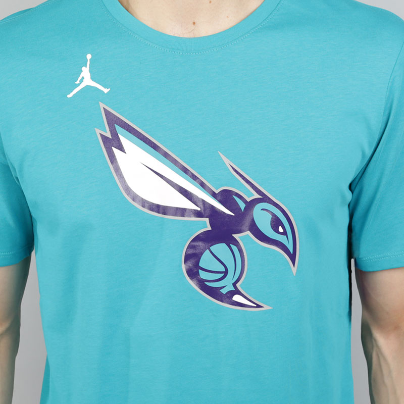 Мужская футболка Jordan Charlotte Hornets Dry Logo (870494-428)  - цена, описание, фото 2