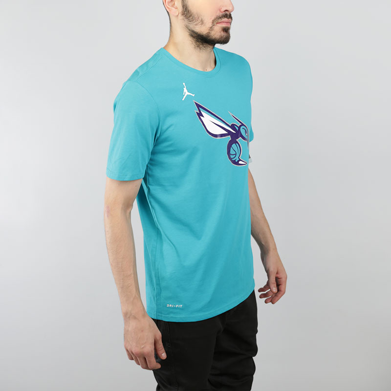 Мужская футболка Jordan Charlotte Hornets Dry Logo (870494-428)  - цена, описание, фото 3