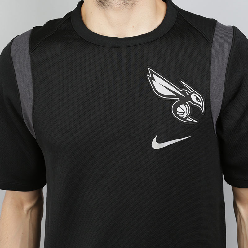 мужская черная футболка Jordan NBA Charlotte Hornets Baller Tee 859663-010 - цена, описание, фото 2