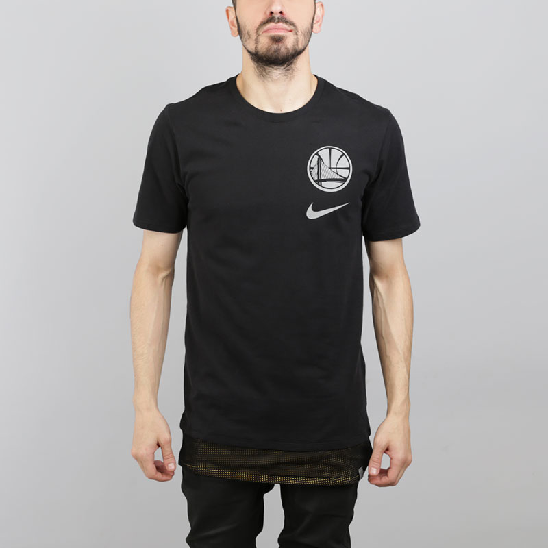 мужская черная футболка Nike NBA Golden State Warriors Tee 874062-010 - цена, описание, фото 1