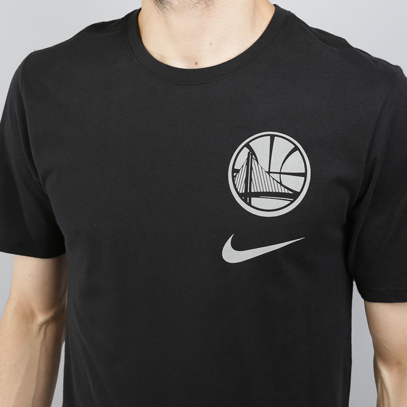 мужская черная футболка Nike NBA Golden State Warriors Tee 874062-010 - цена, описание, фото 2