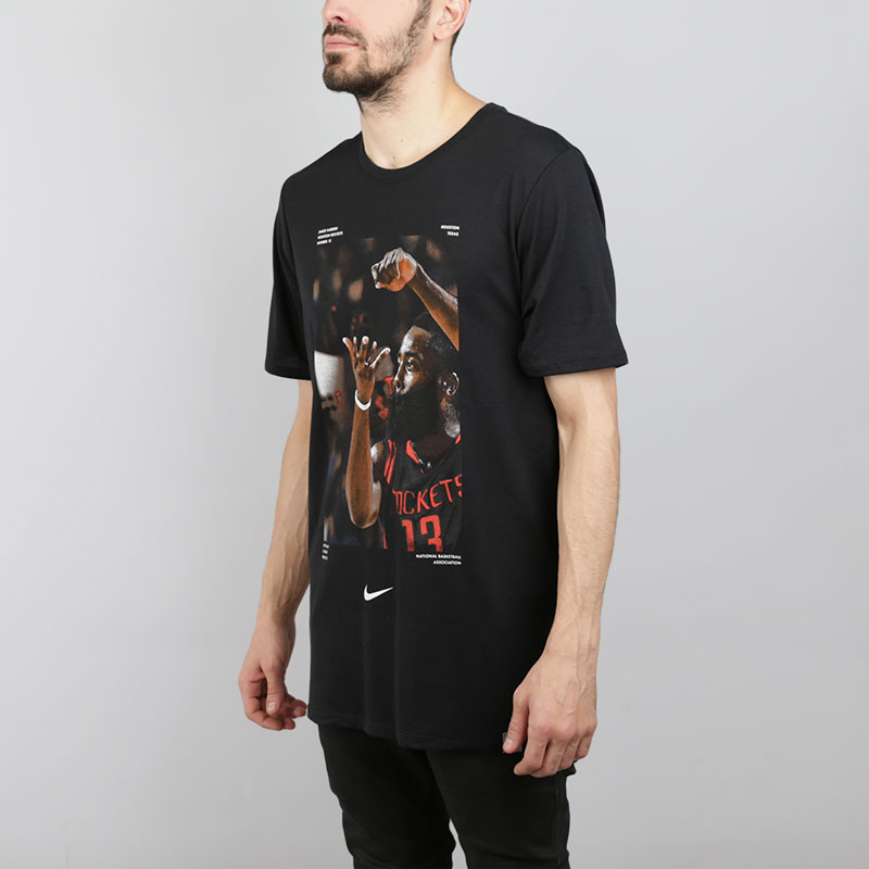 мужская черная футболка Nike James Harden Dry 924615-010 - цена, описание, фото 3