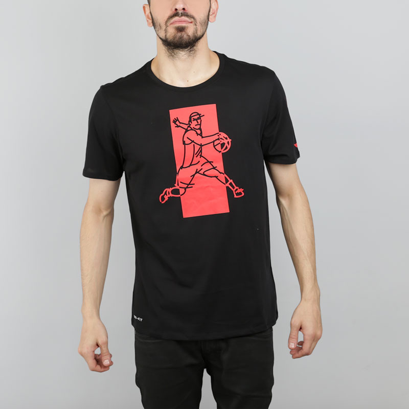 мужская черная футболка Nike Dry Kyrie 882180-010 - цена, описание, фото 1