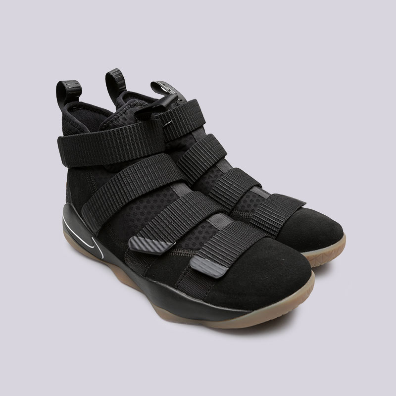 мужские черные баскетбольные кроссовки Nike Lebron Soldier XI 897644-007 - цена, описание, фото 4