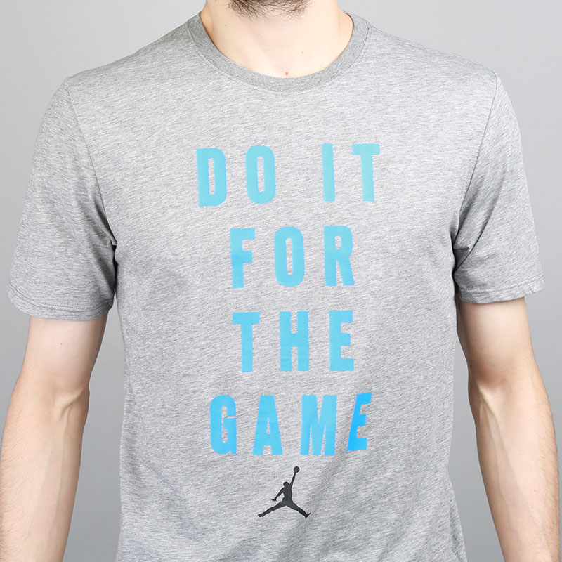 мужская серая футболка Jordan “Do It for the Game” 878388-091 - цена, описание, фото 3