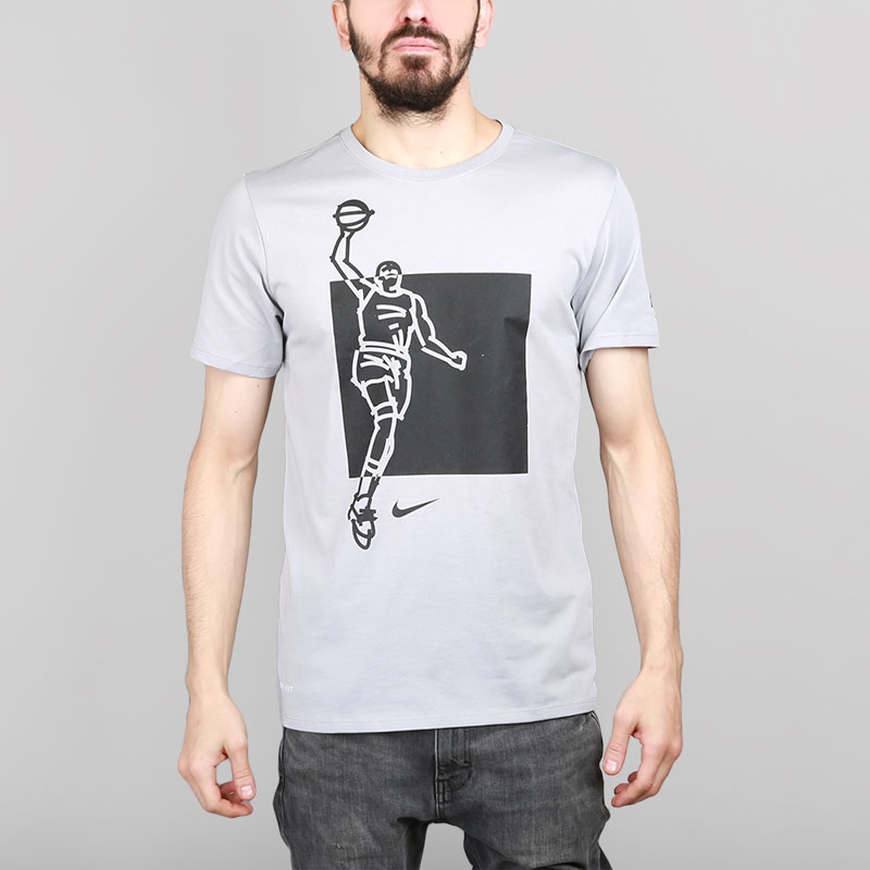мужская серая футболка Nike Dry KD 882166-012 - цена, описание, фото 2