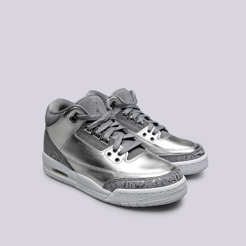 женские серебряные кроссовки Jordan III Retro Prem HC AA1243-020 - цена, описание, фото 4