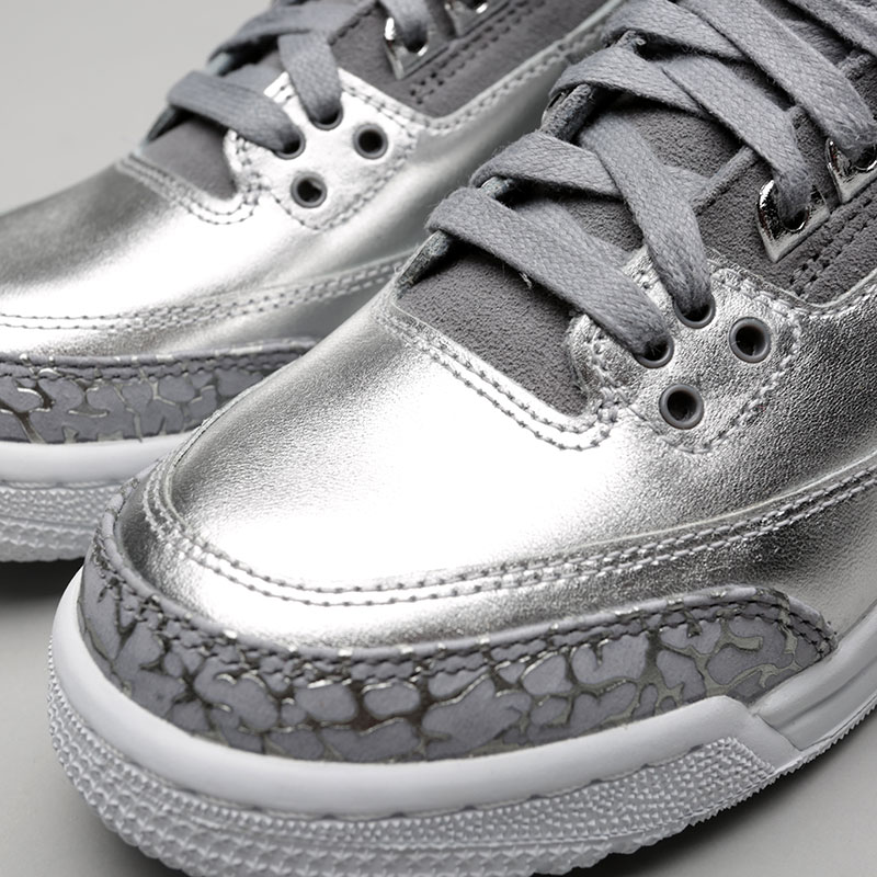 женские серебряные кроссовки Jordan III Retro Prem HC AA1243-020 - цена, описание, фото 5