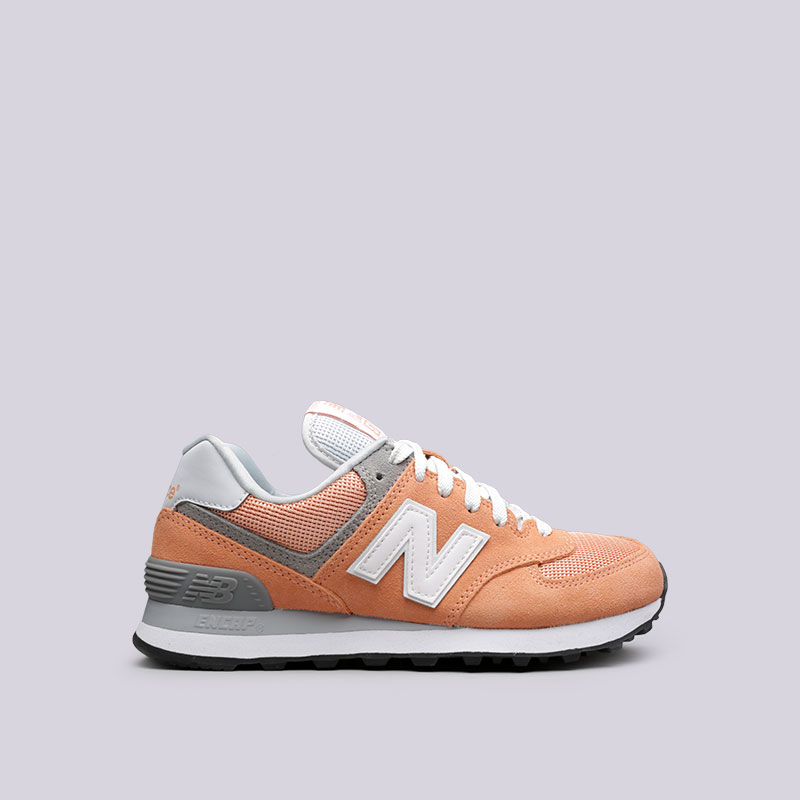 женские оранжевые кроссовки New Balance 574 WL574CB/B - цена, описание, фото 1