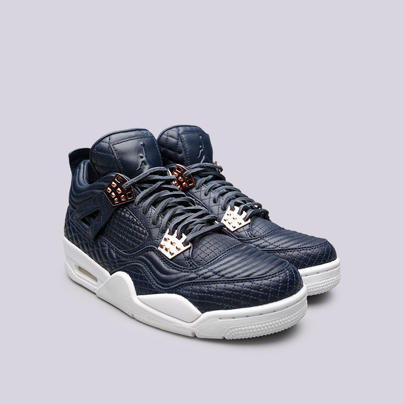 мужские синие кроссовки Jordan IV Retro Premium 819139-402 - цена, описание, фото 4