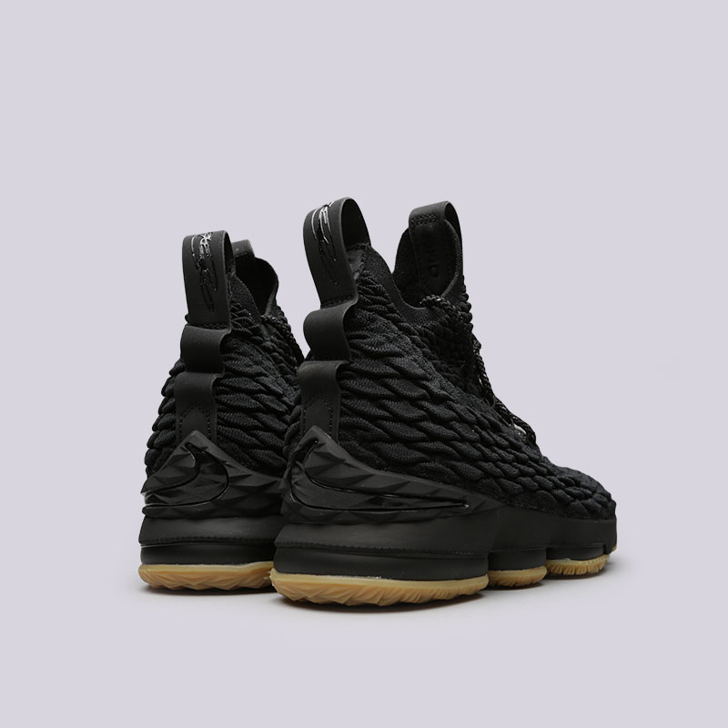 мужские черные баскетбольные кроссовки Nike Lebron XV 897648-001 - цена, описание, фото 3