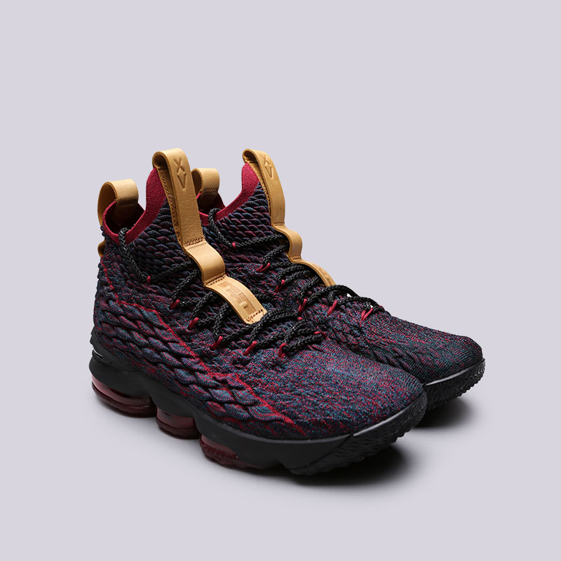 мужские фиолетовые баскетбольные кроссовки Nike Lebron XV 897648-300 - цена, описание, фото 4