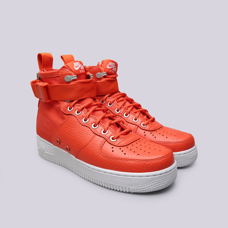 мужские оранжевые кроссовки Nike SF Air Force 1 Mid 917753-800 - цена, описание, фото 4