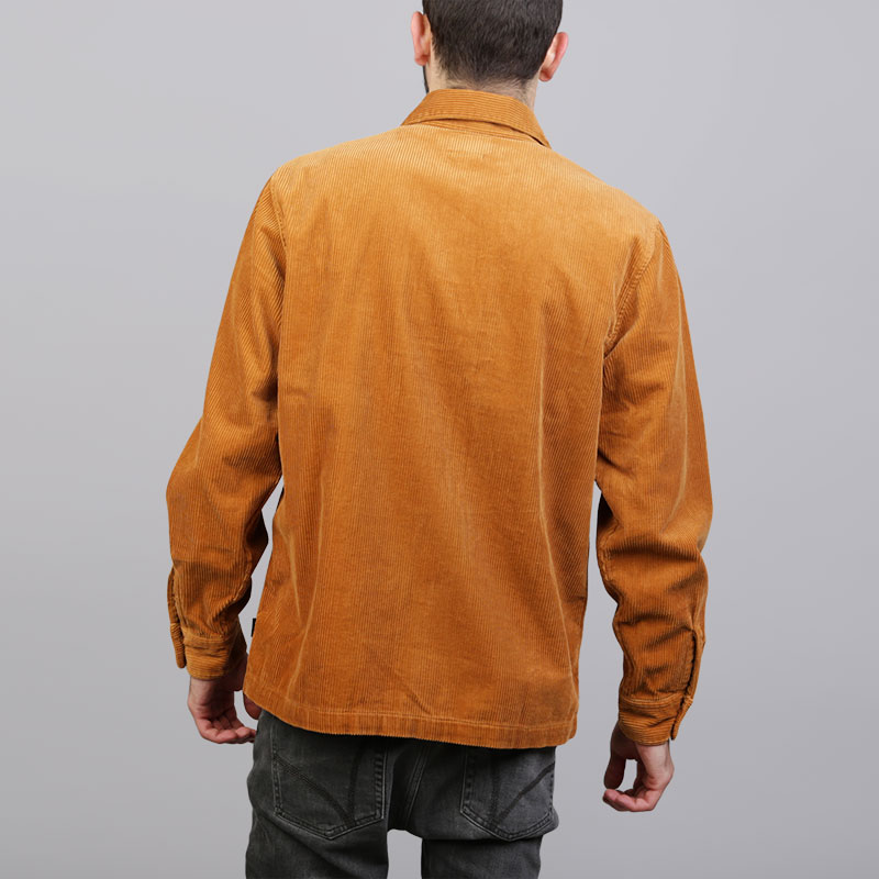 мужская коричневая рубашка Stussy Wide Cord Shirt 111951-golden brown - цена, описание, фото 3