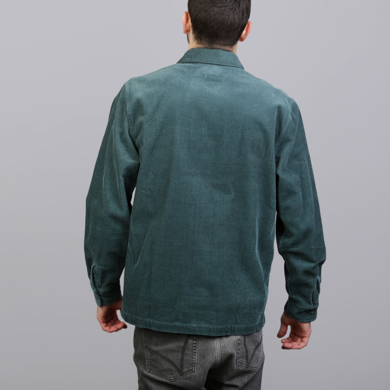 мужская зеленая рубашка Stussy Wide Cord Shirt 111951-teal - цена, описание, фото 3